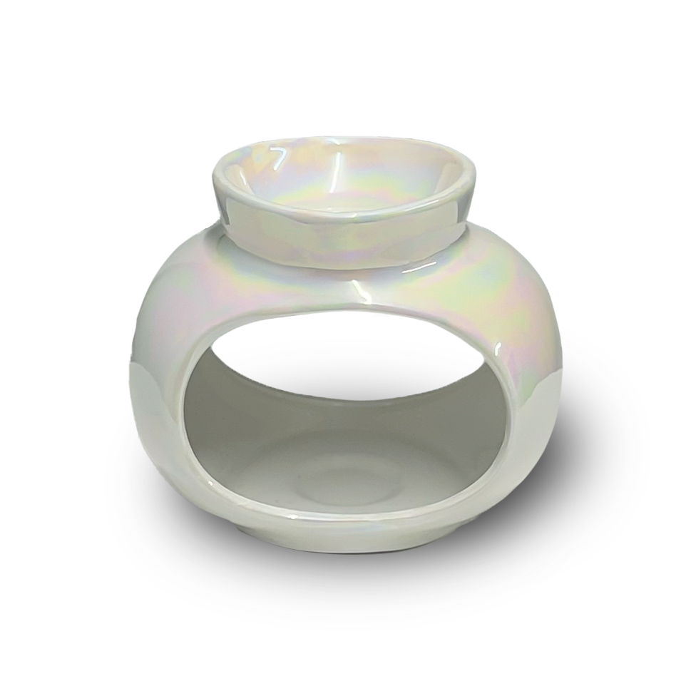 Oval lustre wax melt burner