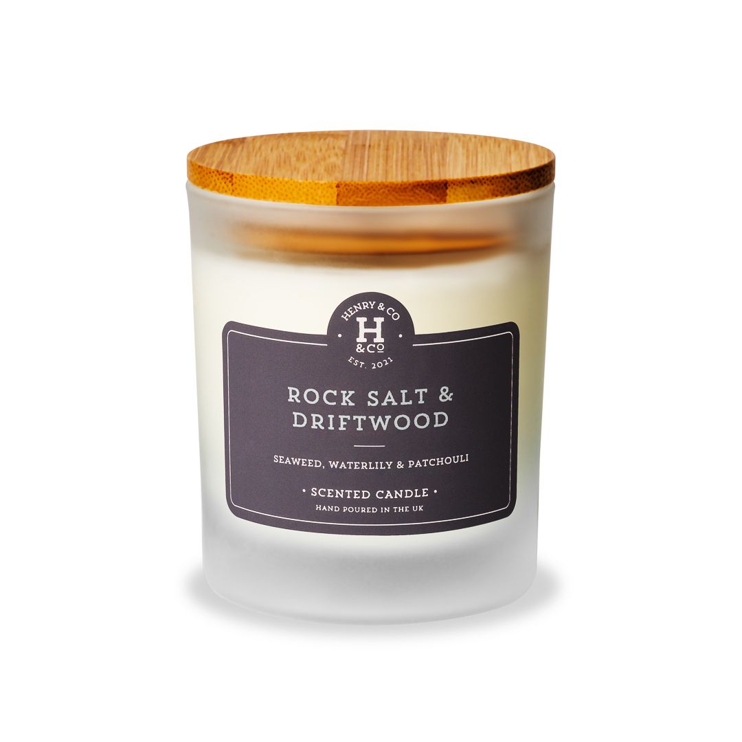 ROCKSALT & DRIFTWOOD SCENTED CANDLE OUTLET