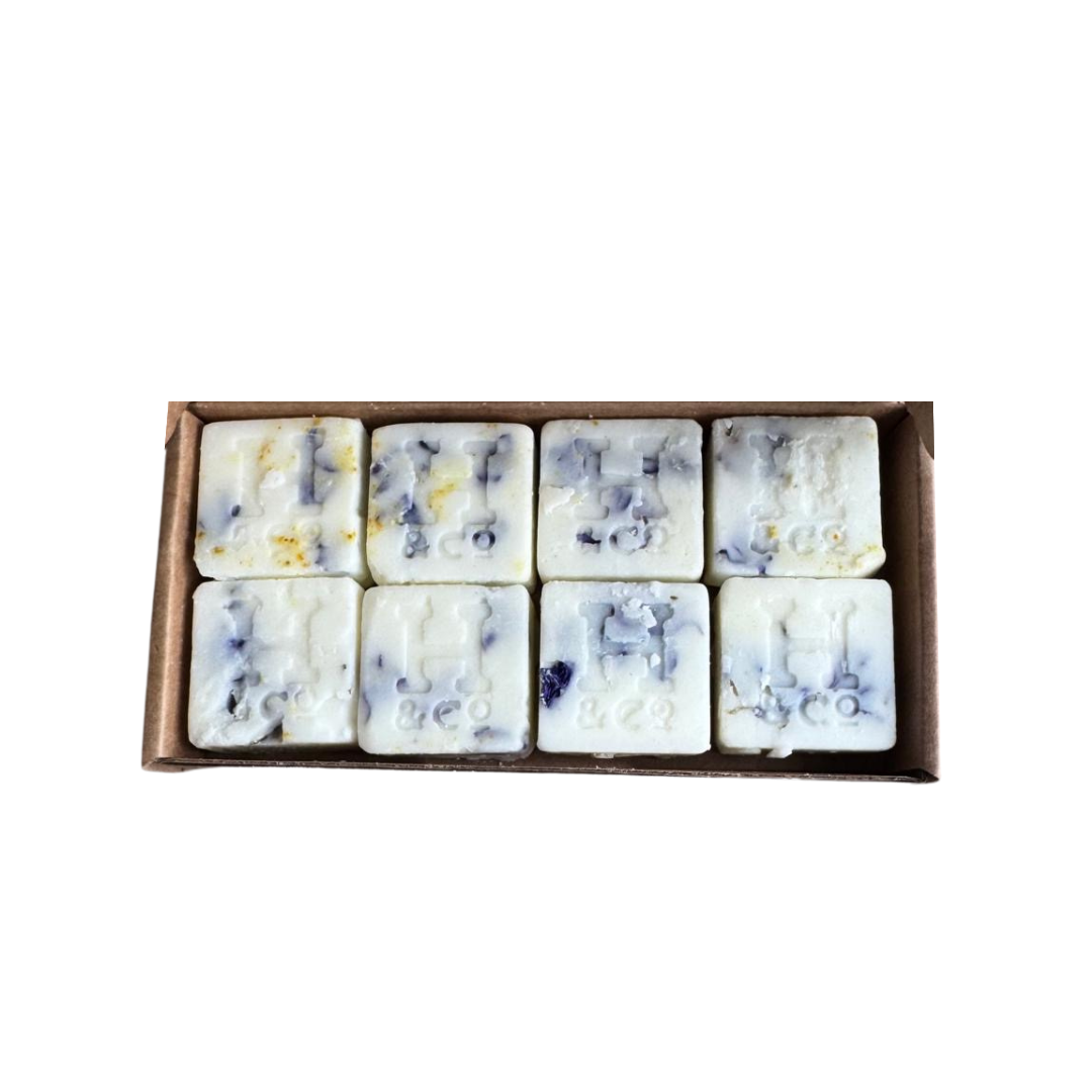 SWEET PEA & JASMINE BOX OF 8 WAX MELTS OPEN