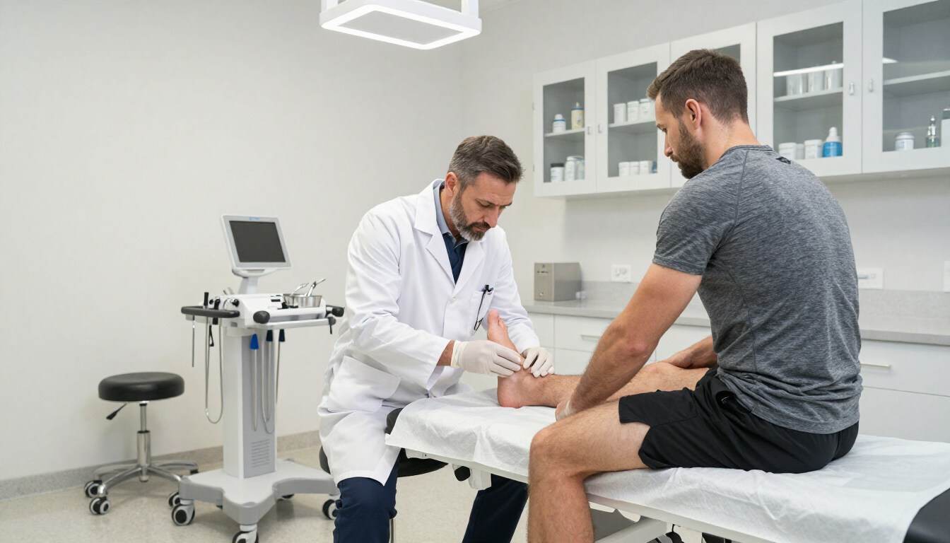 Podiatrist examination