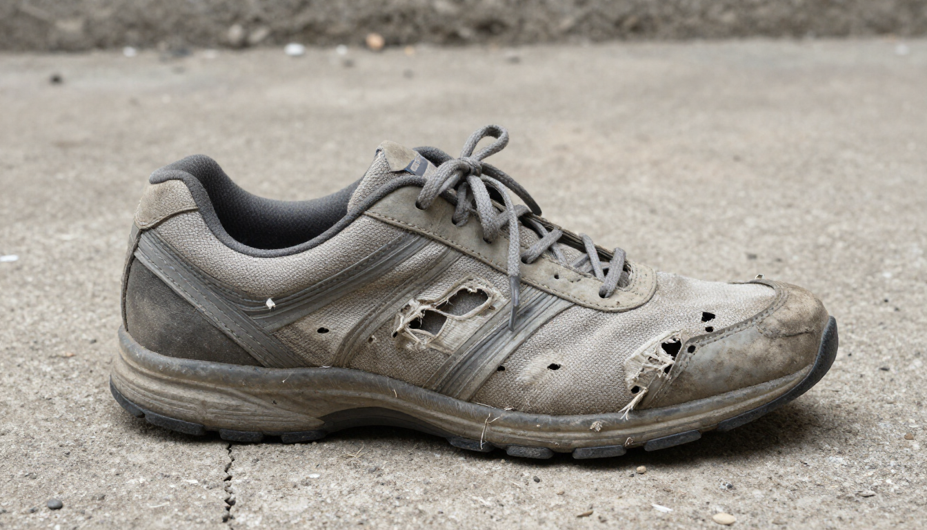 Old worn out shoe