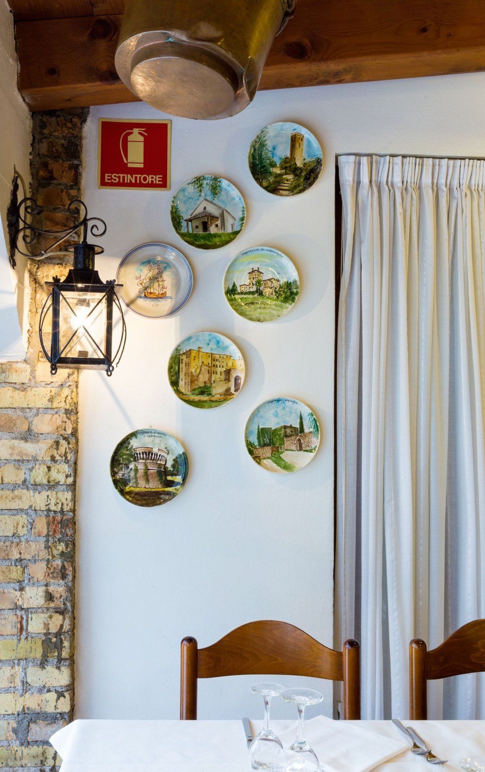 Particolare dell'allestimento interno