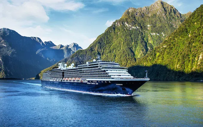 Holland America Line cruise ship at sea