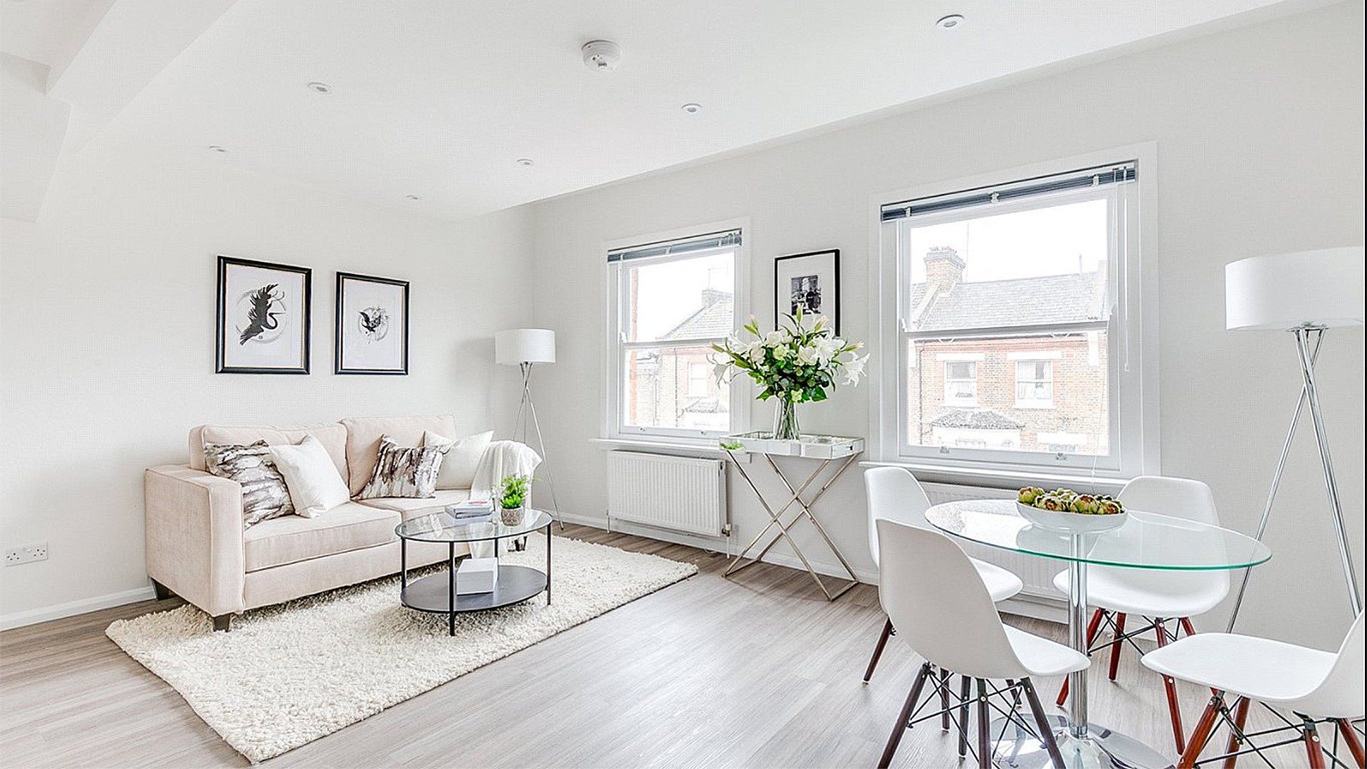 Livingroom and dining area interior design