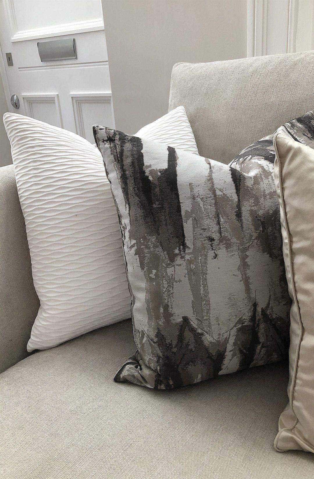 Pillows closeup interior design