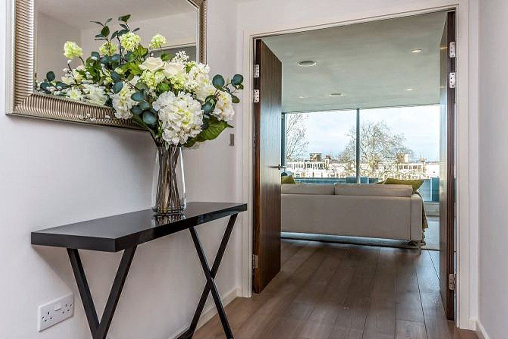 Hallway and livingroom interior design