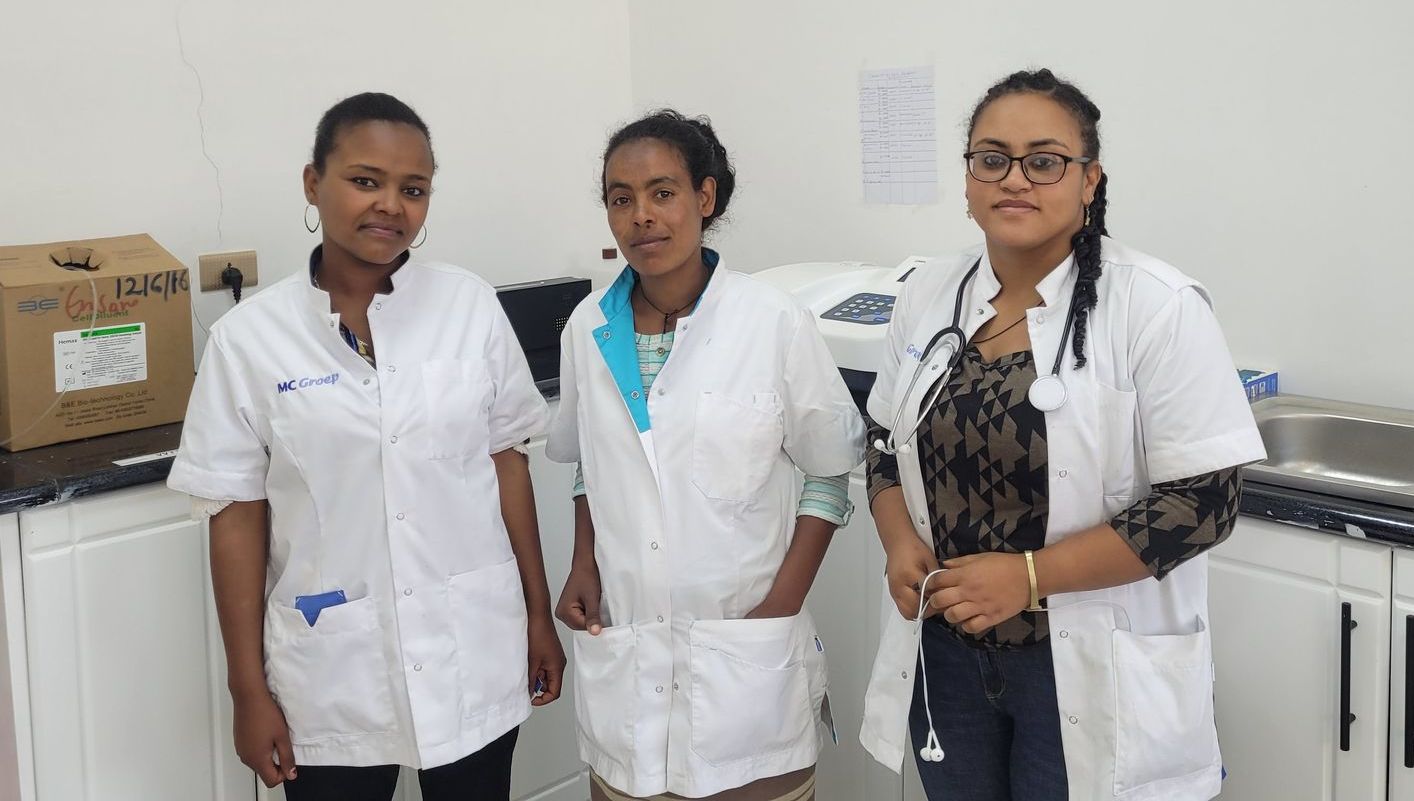 Our laboratian, midwife and general manager