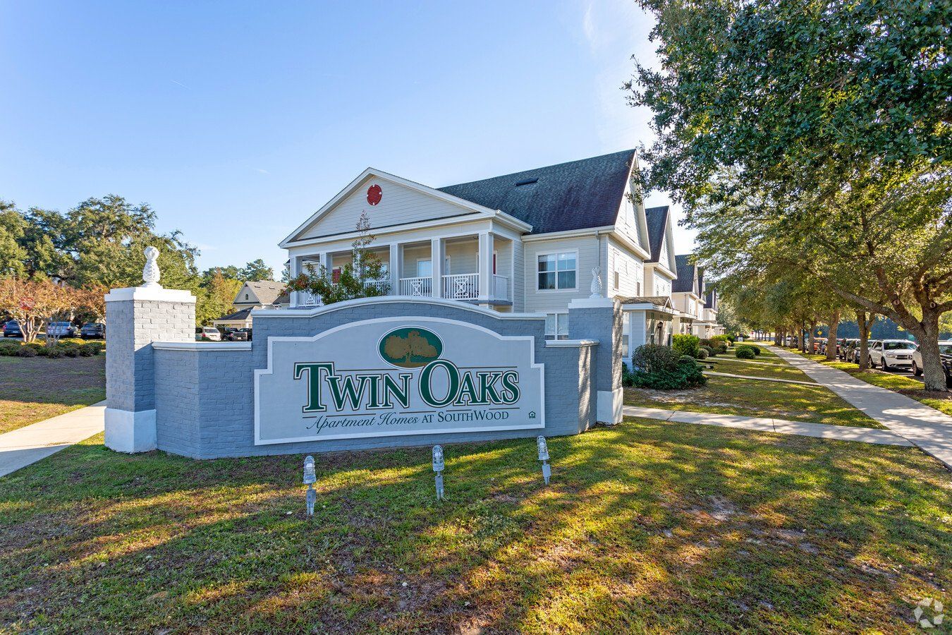 Twin oaks exterior sign