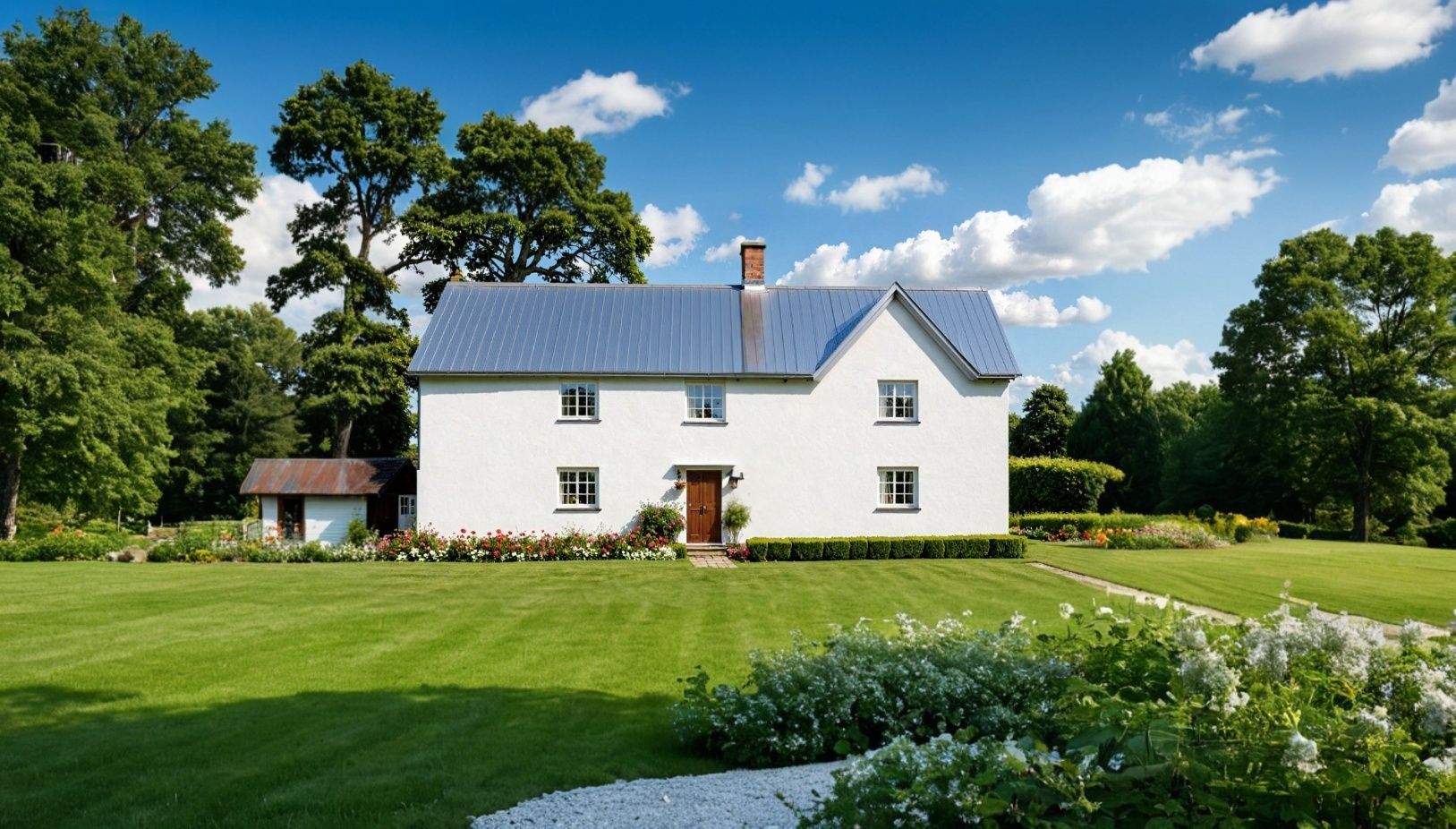 There is a large island in the middle of the kitchen.