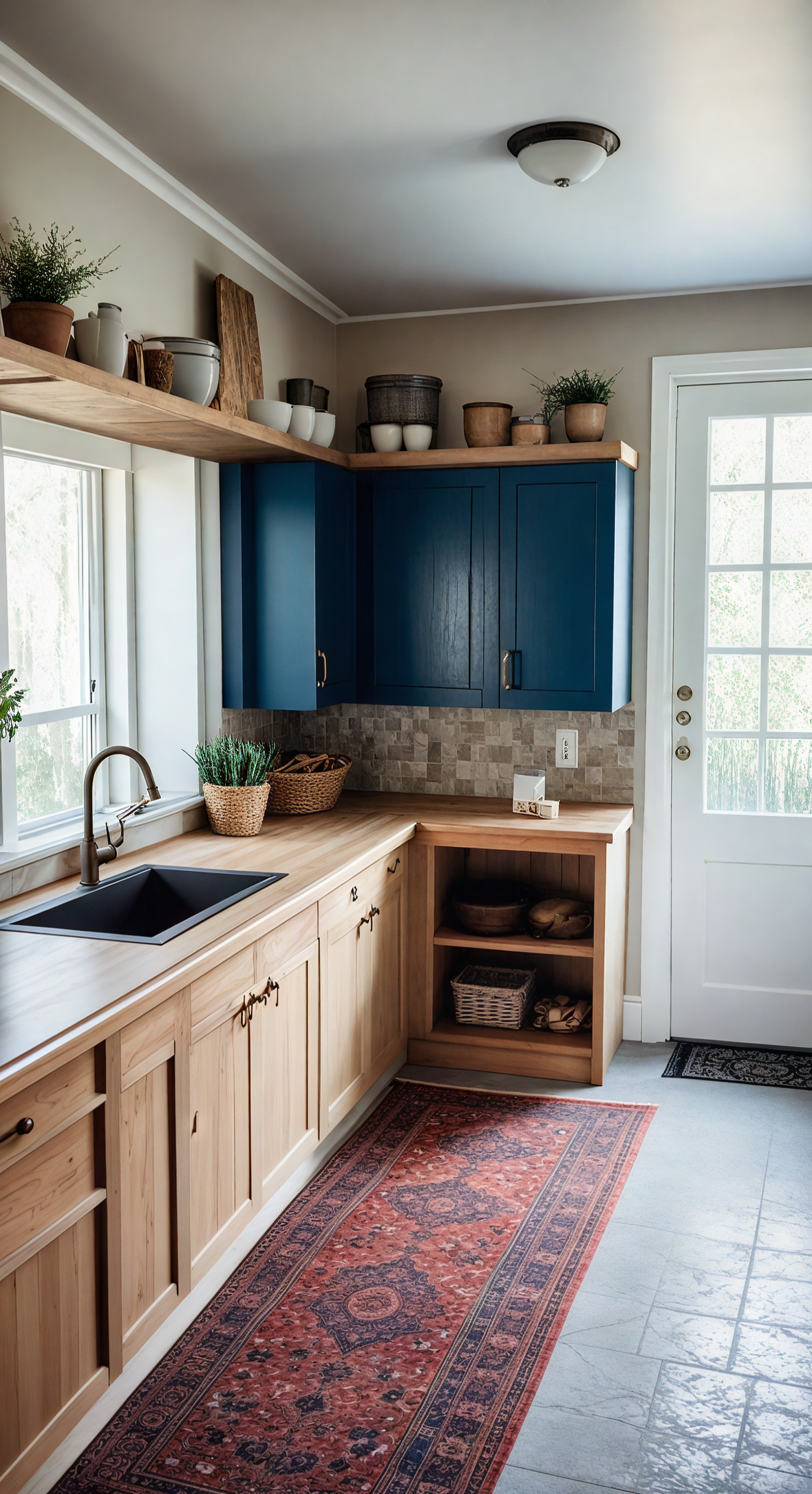 A living room with a fireplace and a ceiling fan.