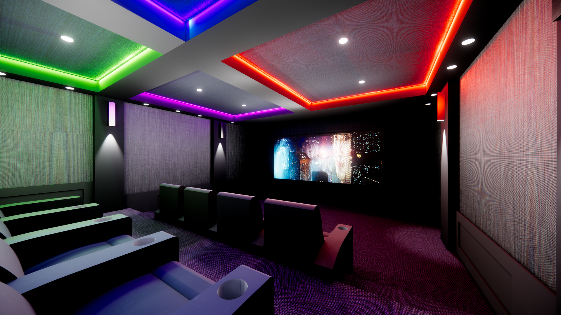 A living room with a couch, table, chairs and a television.