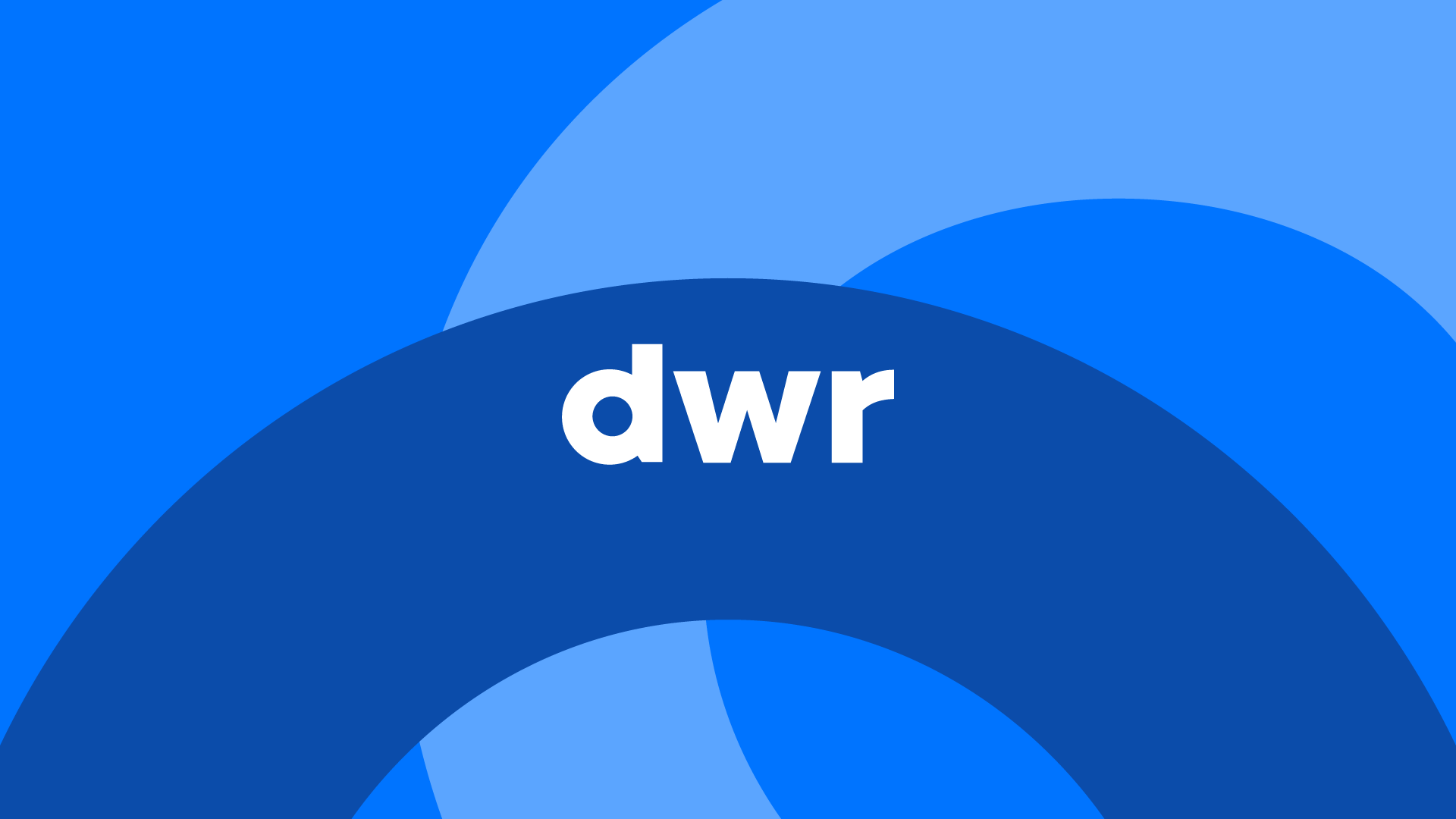 a blue background with the word dwr on it