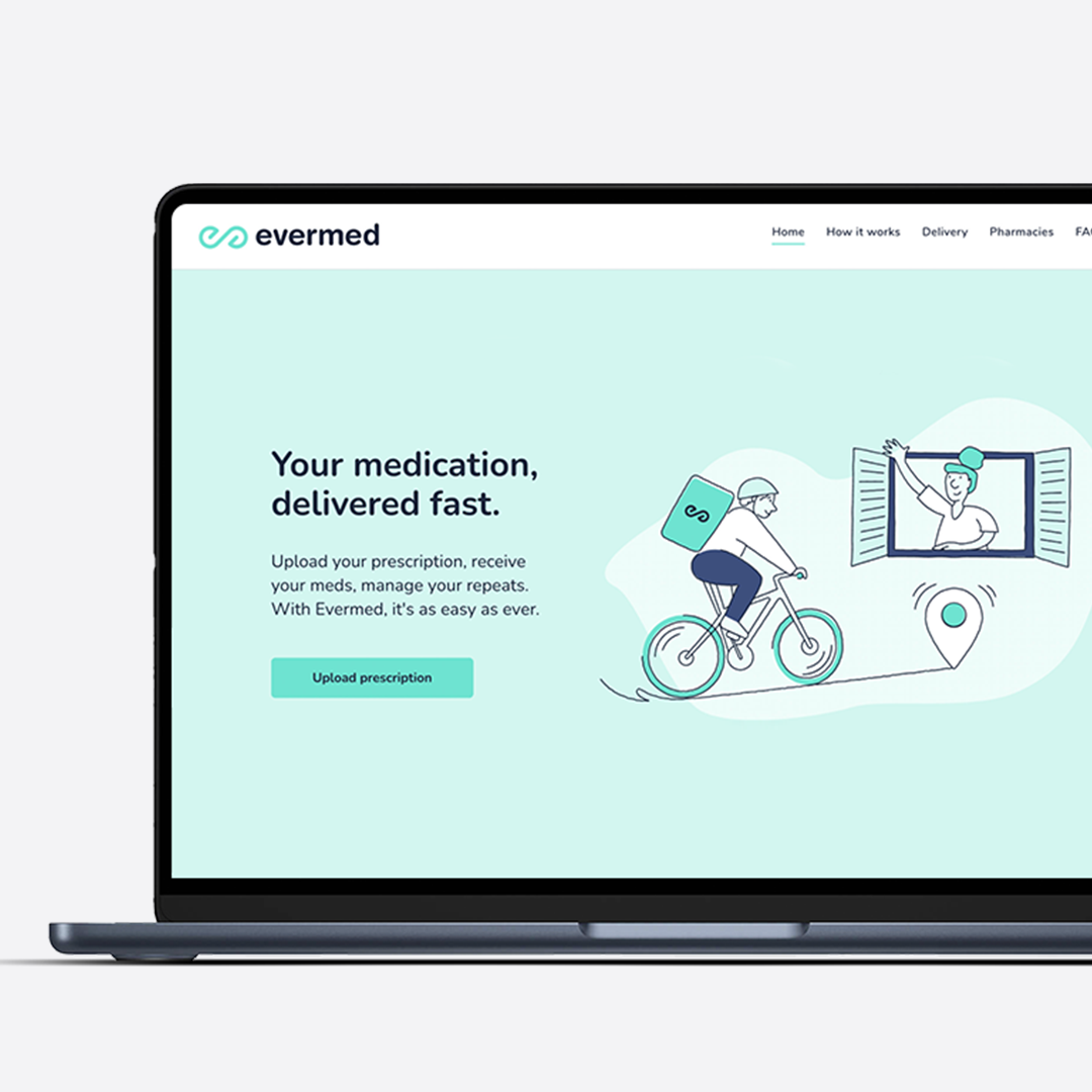 A laptop computer is open to a website that says `` your medication , delivered fast . ''