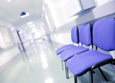 chairs in hospital hallway