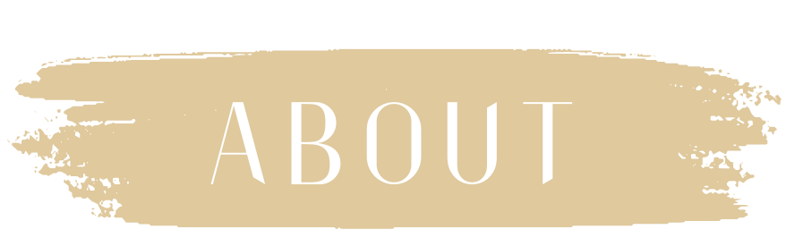A brush stroke with the word about written on it.