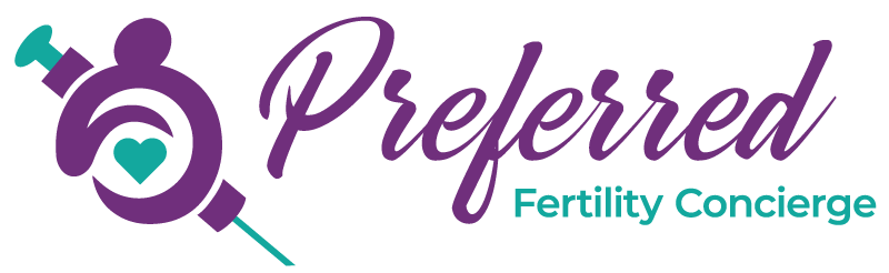 Logo with a purple figure holding a heart and a teal syringe. Text reads
