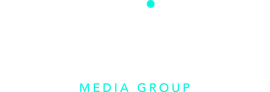 A white background with the words media group on it.