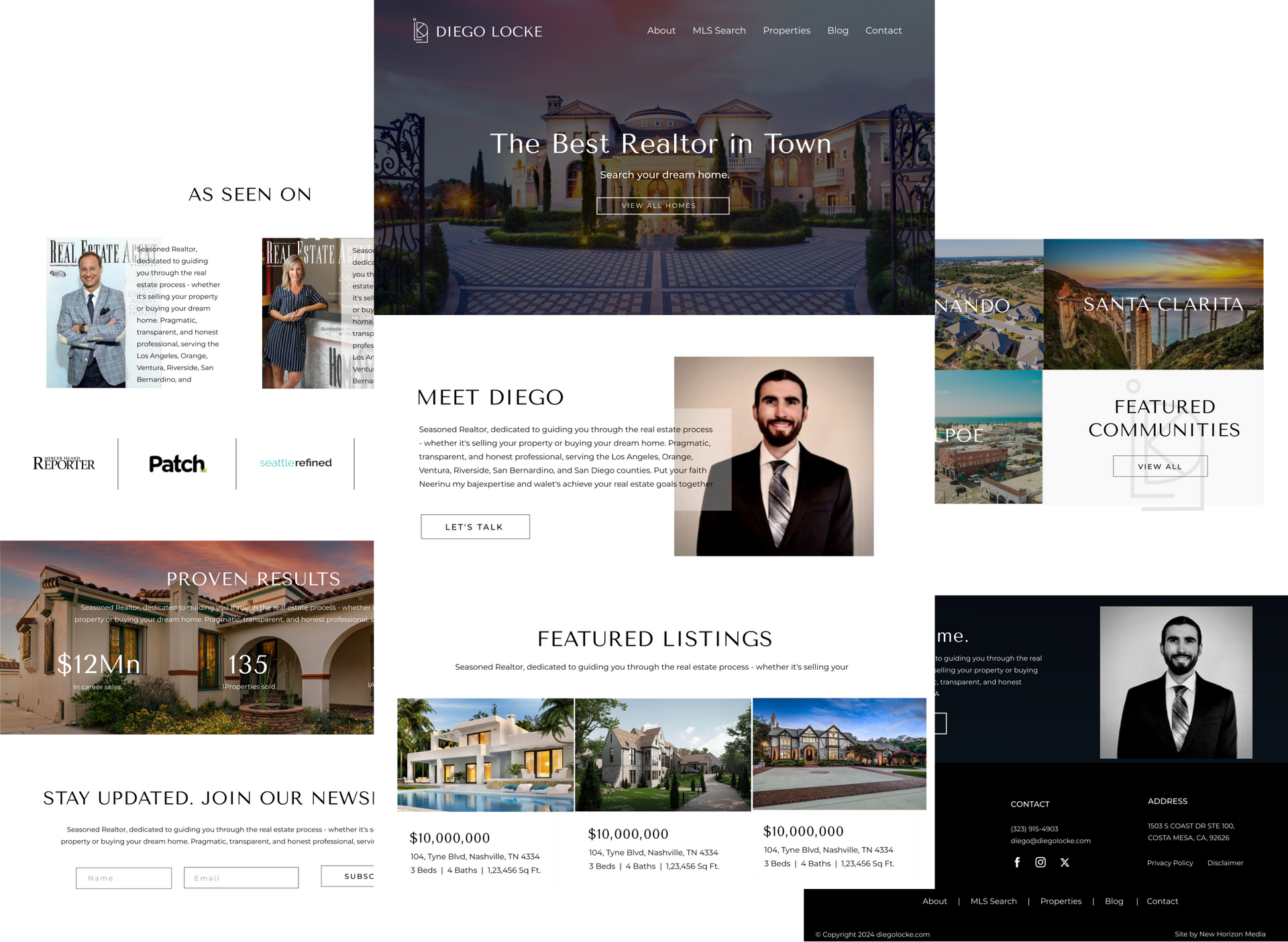 Real Estate Agent Websites new horizon media group