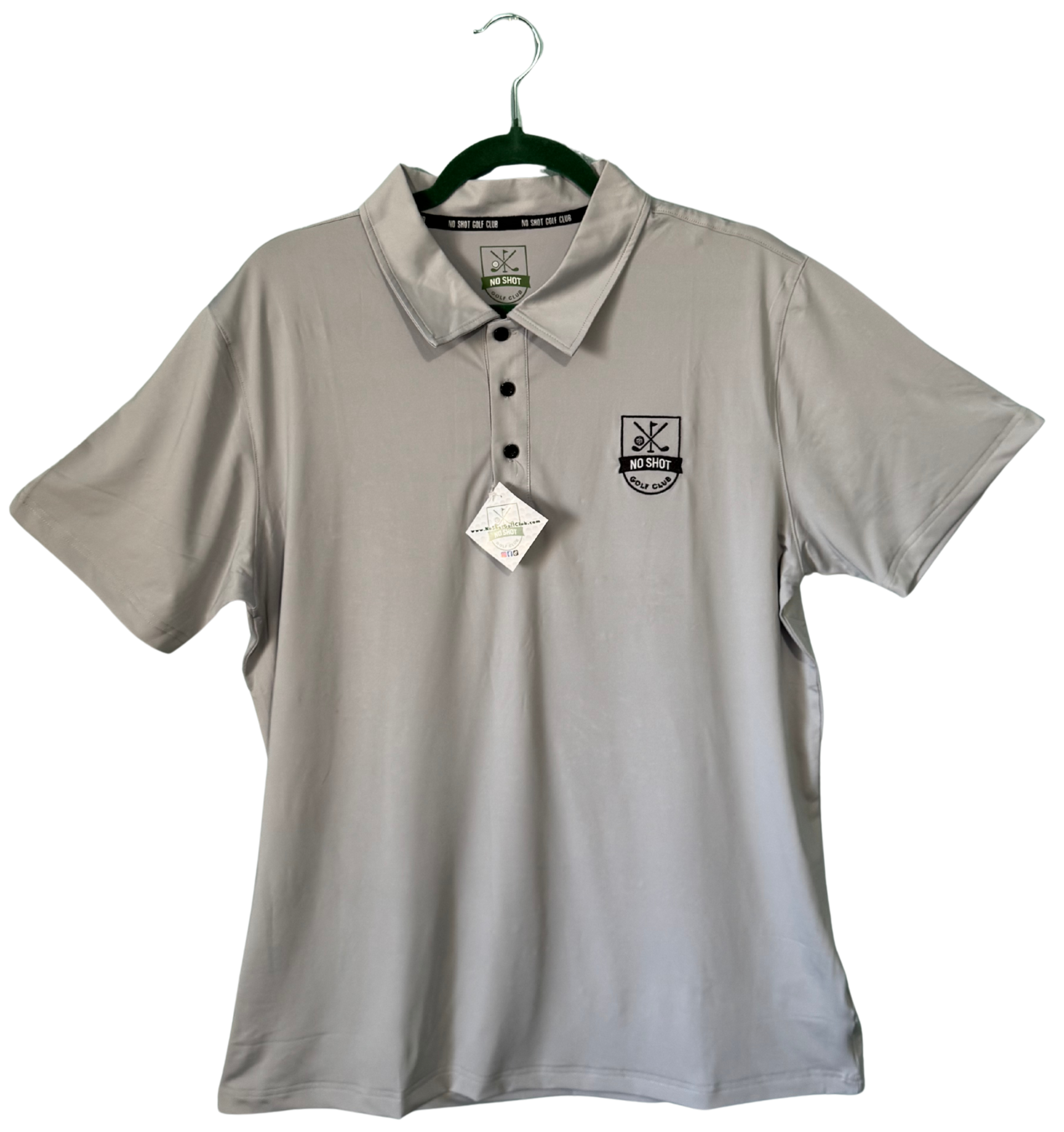 Signature Embroidered Polo – Grey & Black