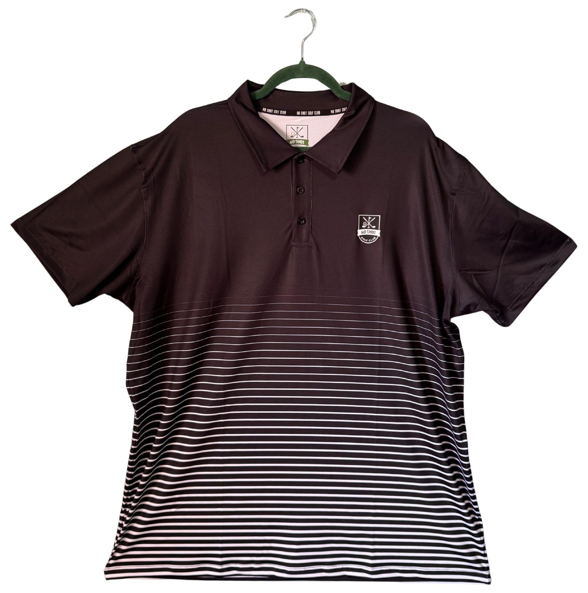 Black &White Transition Fade Polo – Premium Golf Shirt | No Shot Golf Club