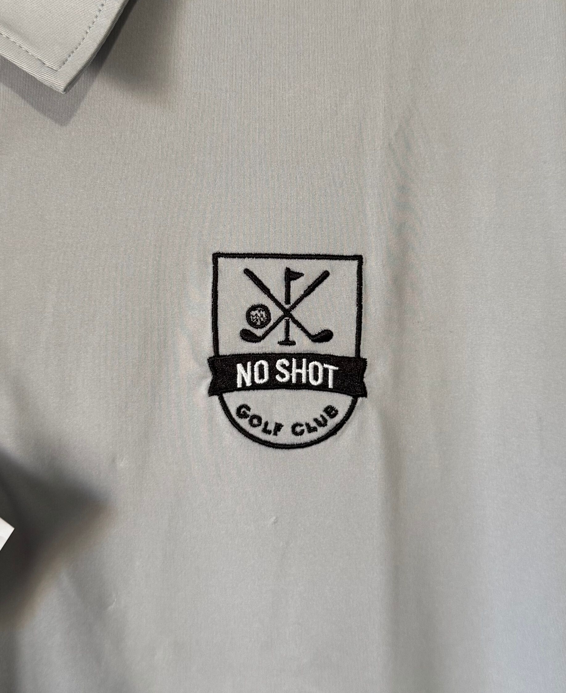 Signature Embroidered Polo – Grey & Black