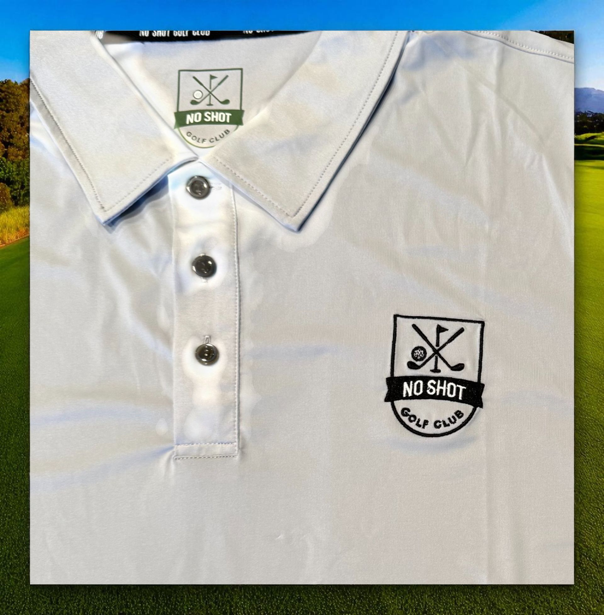 Signature Embroidered Polo – Grey & Black