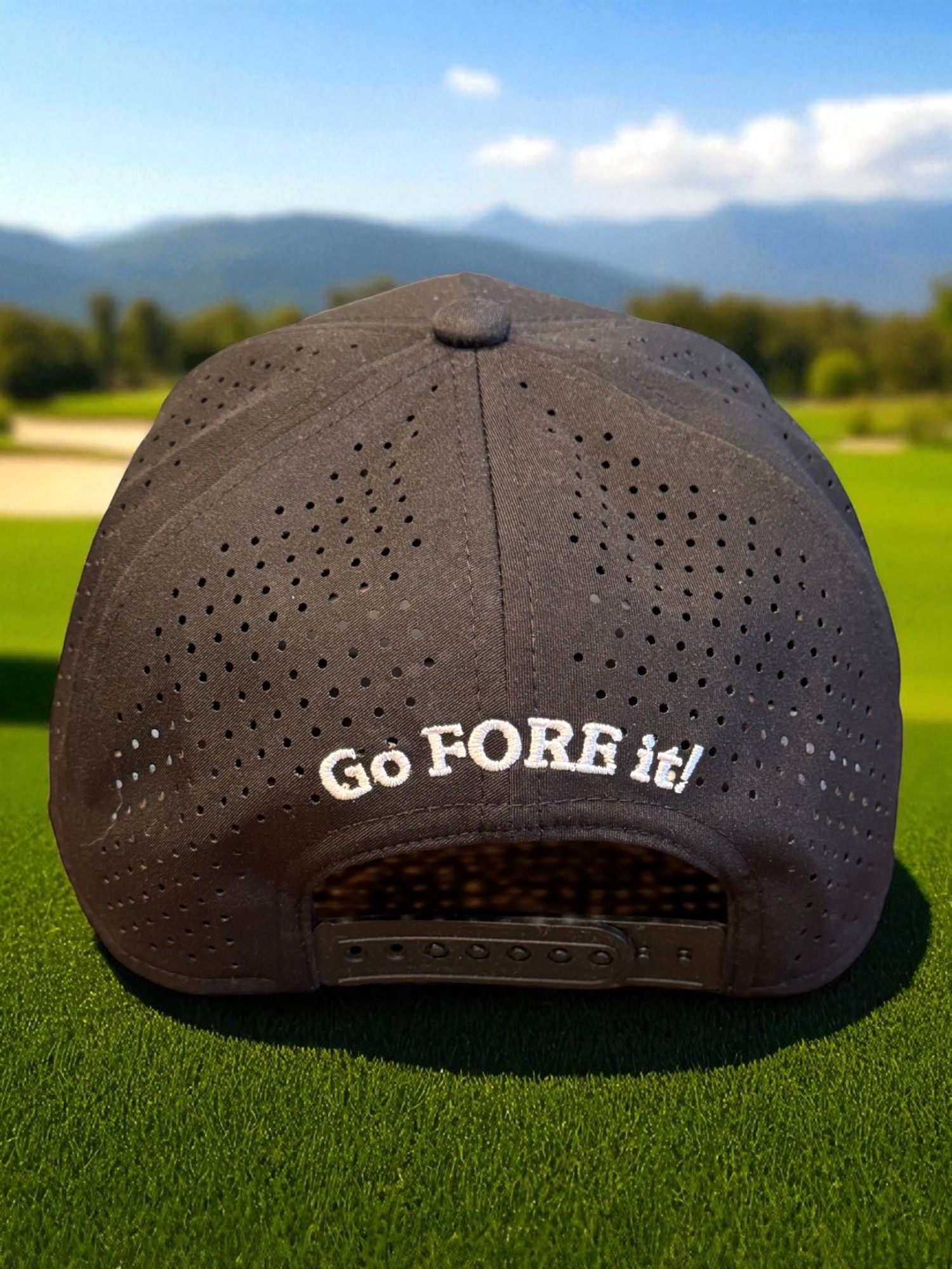 Signature 5-Panel Rope Snapback – Black & White Big Logo