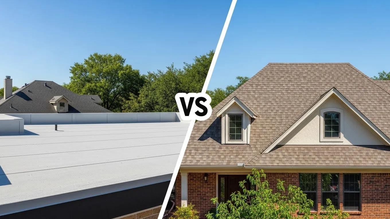 Flat vs Pitched Roof Arlington TX Pros and Cons