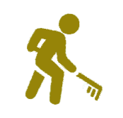 man with rake icon