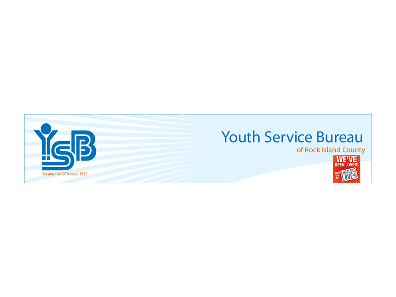 The logo for the youth service bureau of rock island county