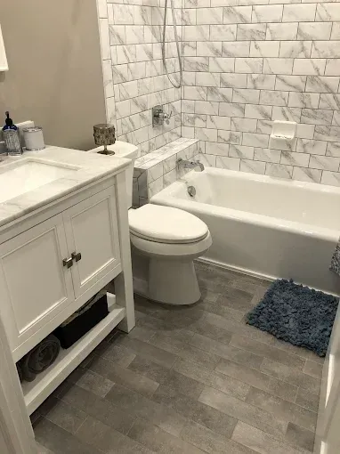 Modern toilet and bathroom fixtures installed by Just Professional Plumbing
