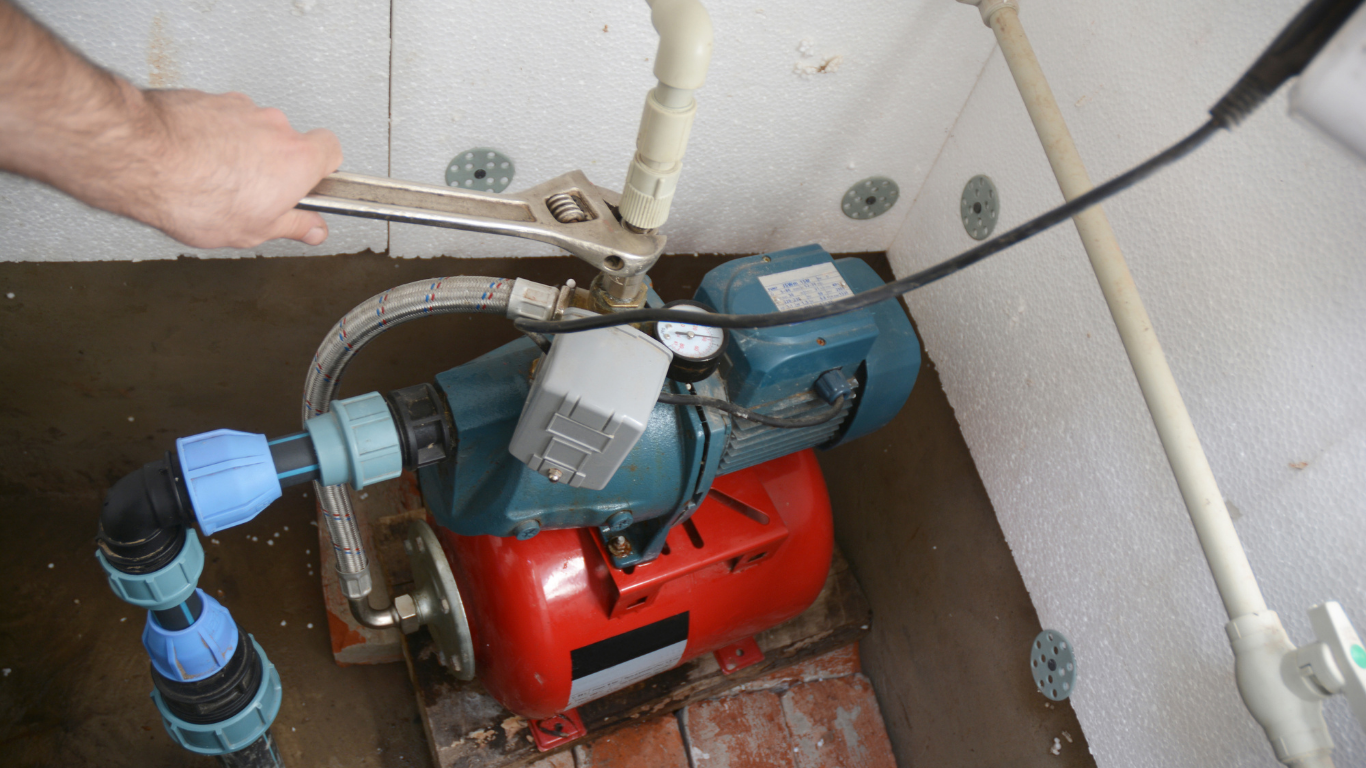 Sump pump and battery backup system installed in Clio MI basement