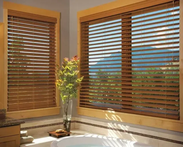 Custom Real Wood Blinds in Valley View, TX