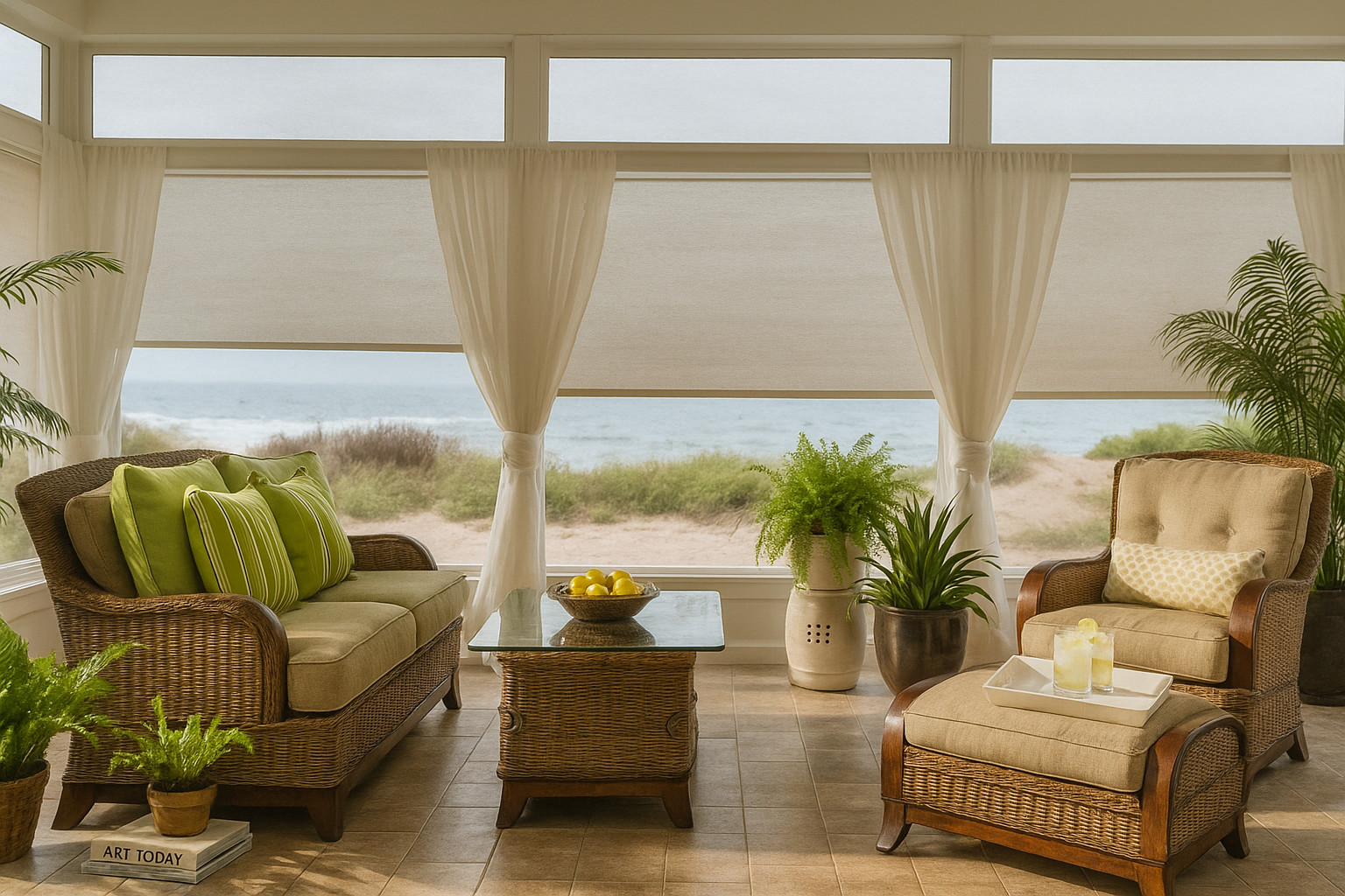 Stylish Sunroom Blinds and Shades Options