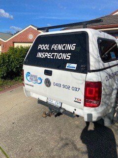A White Truck With A Canopy — Diverse Poolcare–Pool Fence Inspections & Compliance Certificates In West Wodonga, VIC