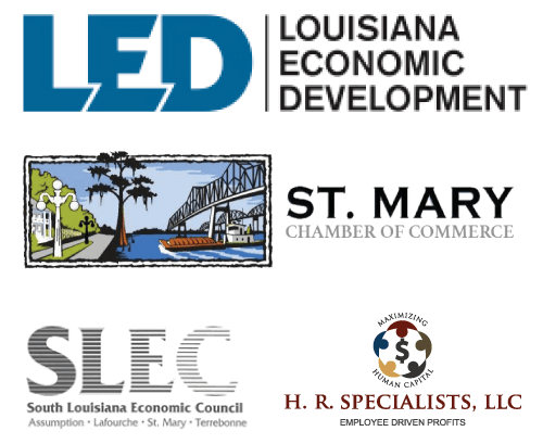 Logos for louisiana economic development and st. mary chamber of commerce