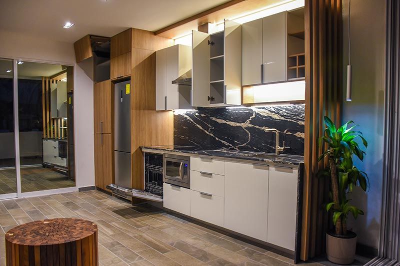 Closet walkin madera fina distribución funcional