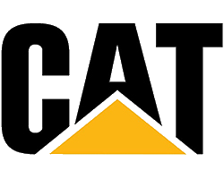 A cat logo with a yellow triangle on a white background.