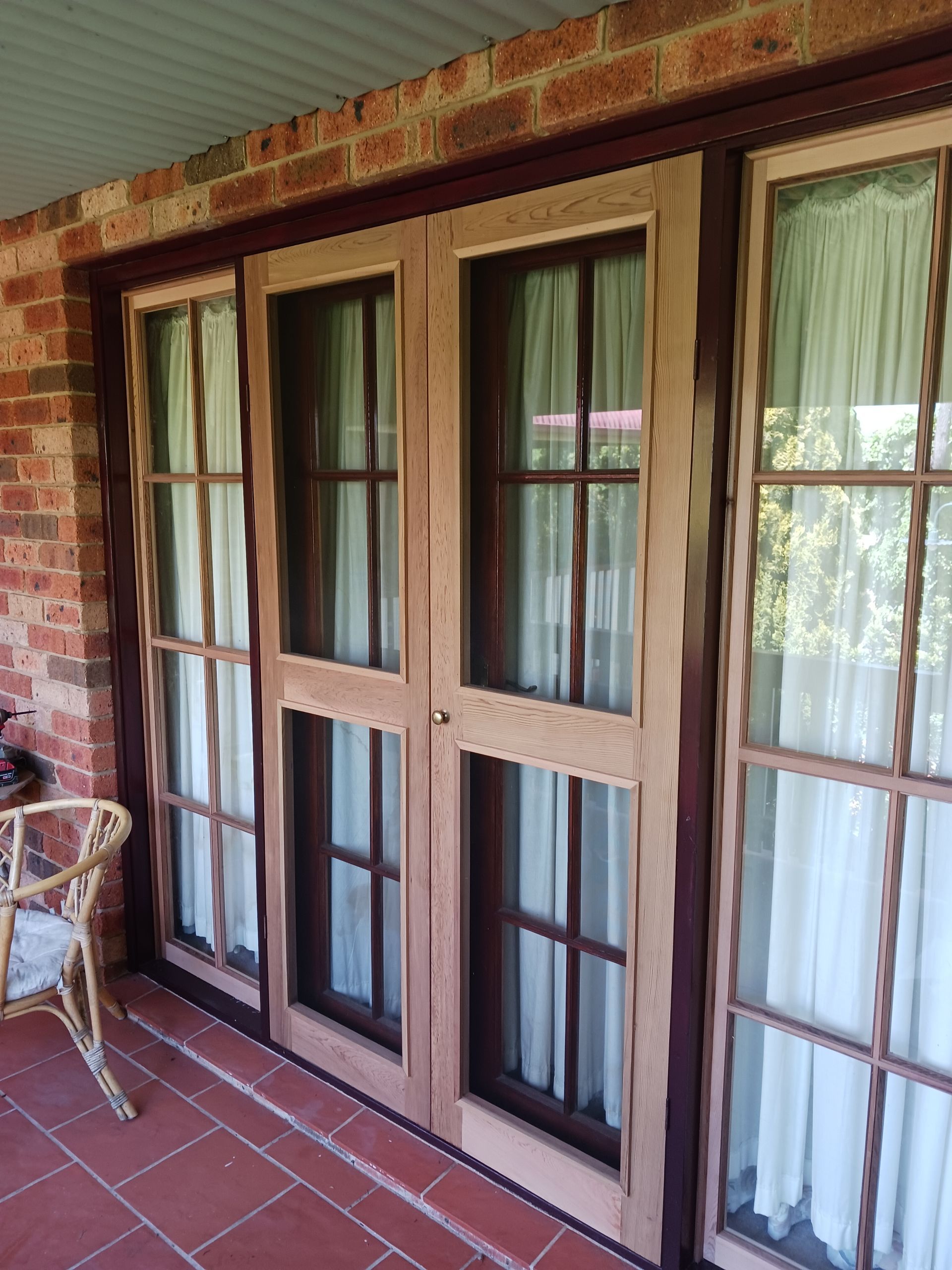 Wooden French Doors with Brick Surround — Lunny's Carpentry In Dubbo, NSW