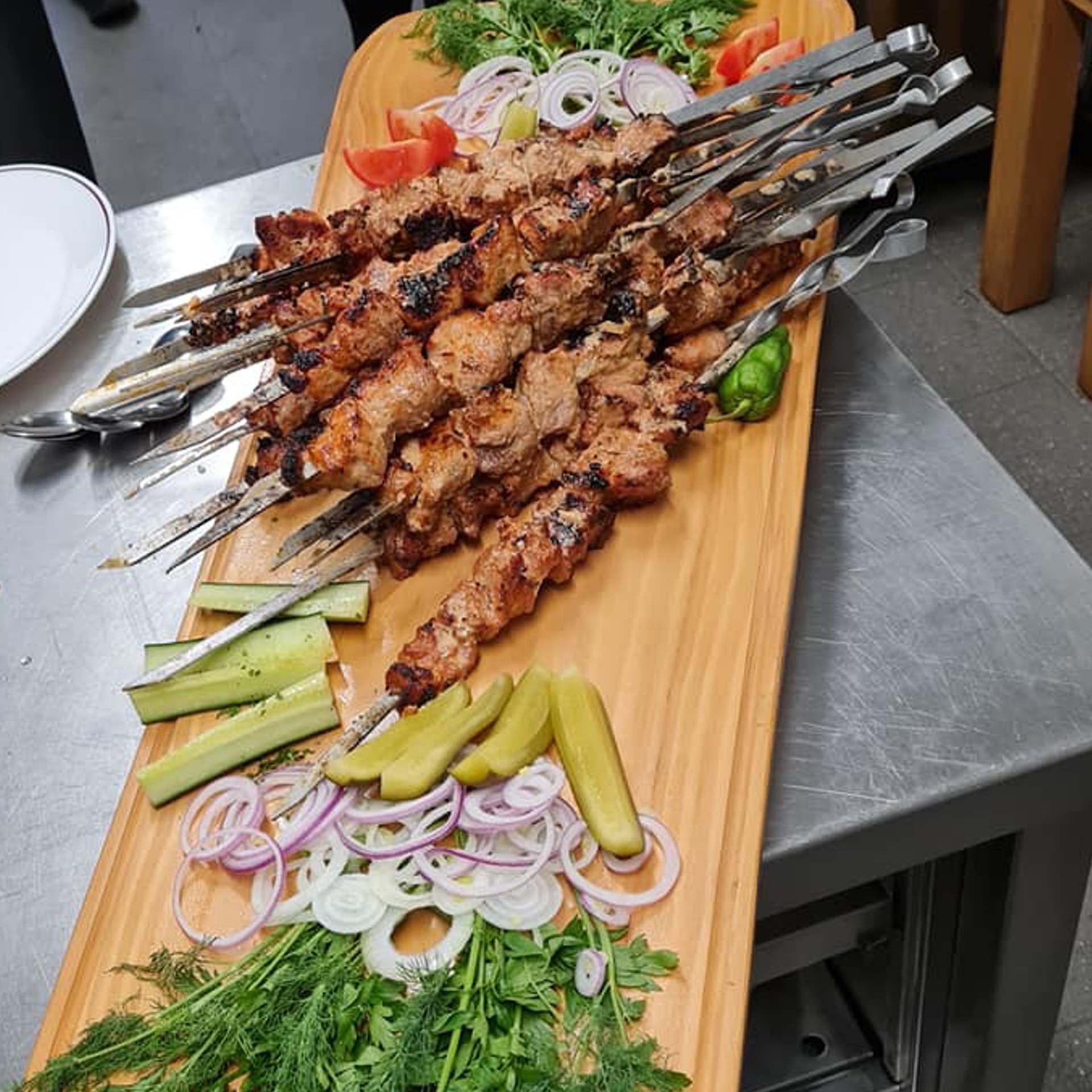 Schaschlik Gasthaus zur Au in Scheer