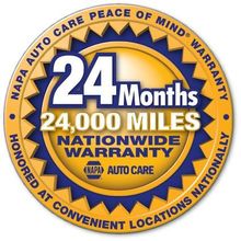 NAPA 24/24 Nationwide Warranty at Optimize Garage in Oakdale, MN