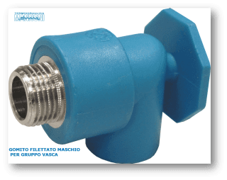 GOMITO FILETTATO MASCHIO PER GRUPPO VASCA
