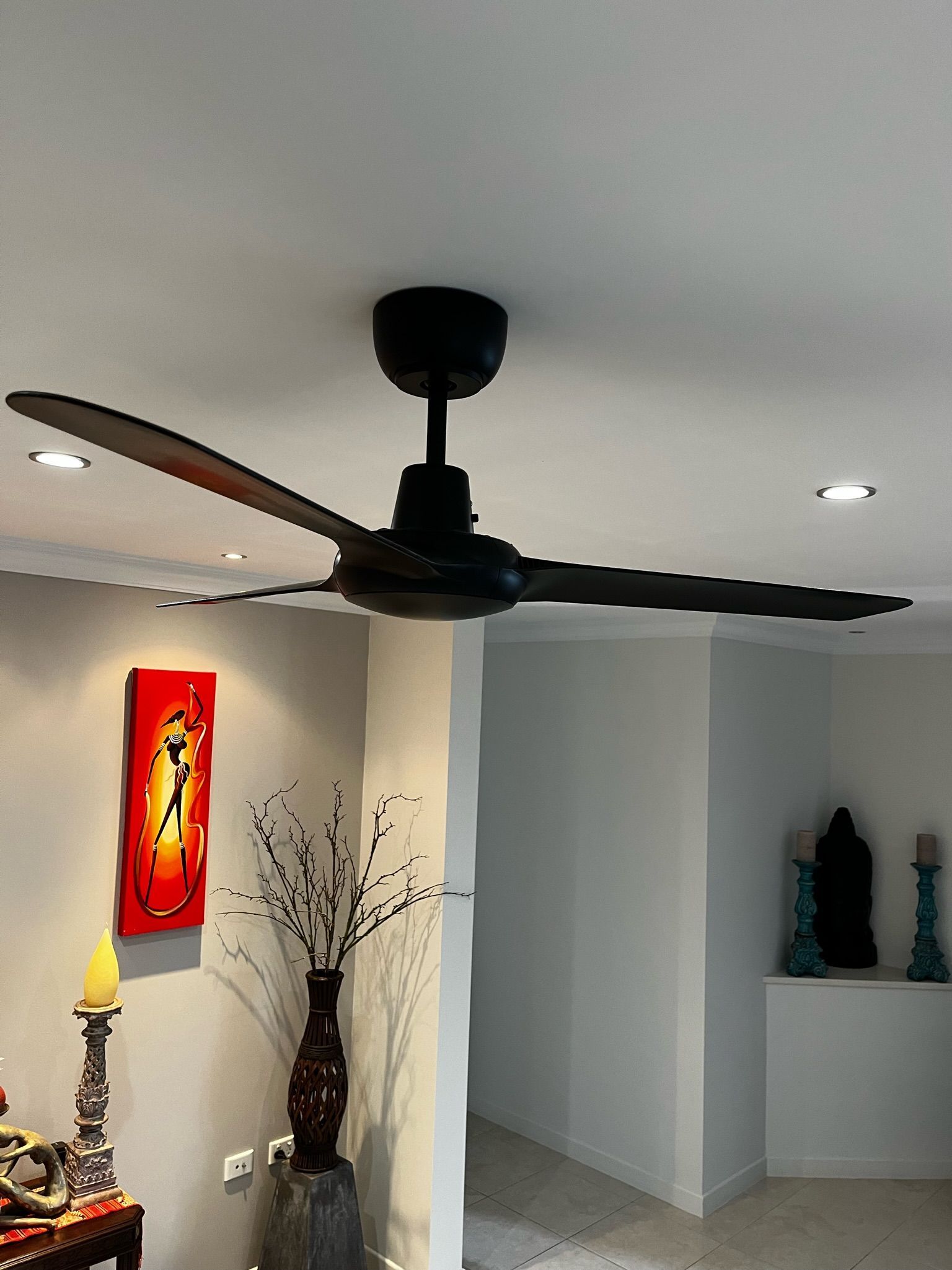 A Ceiling Fan Is Mounted In A House — IPOWER Industries In Strathdickie, QLD