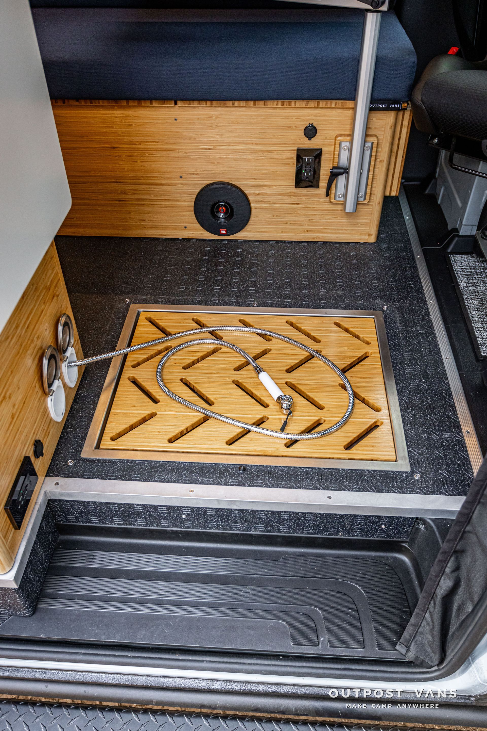 CAMPERVAN IN FLOOR SHOWER PAN