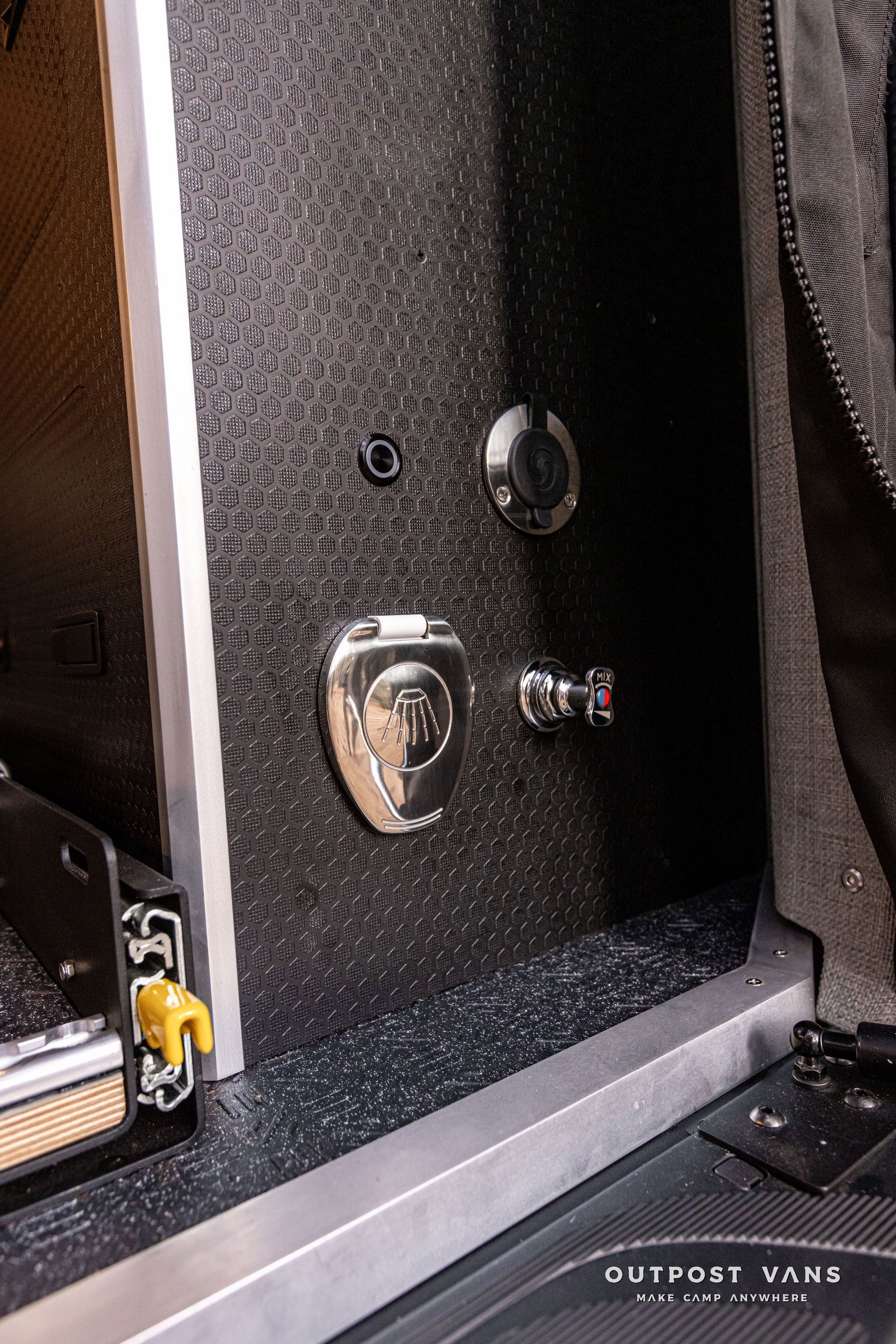 A close up of a door with a lock on it.