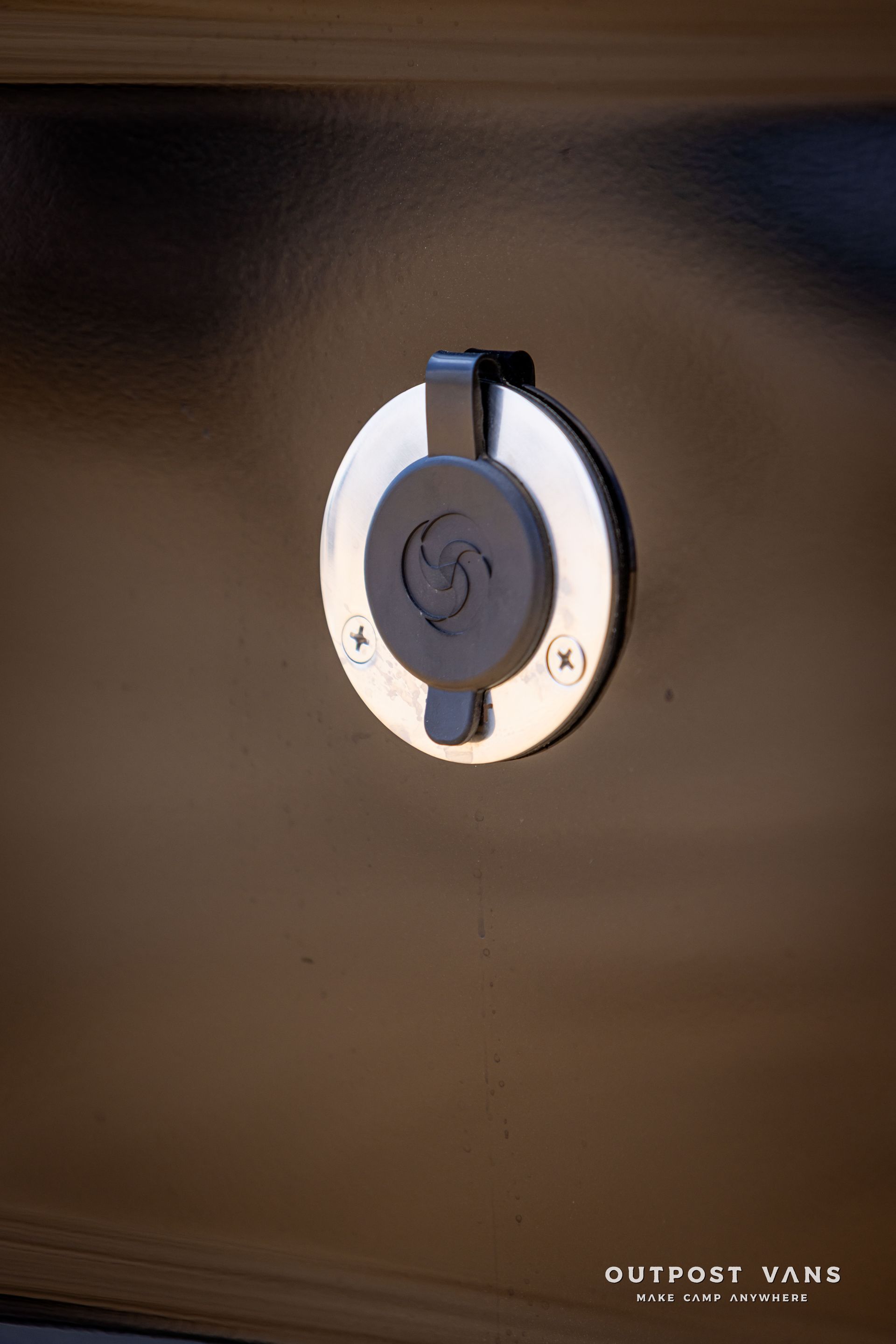 Outpost Vans custom built camper van Ford Transit 148 AWD. City water Fill