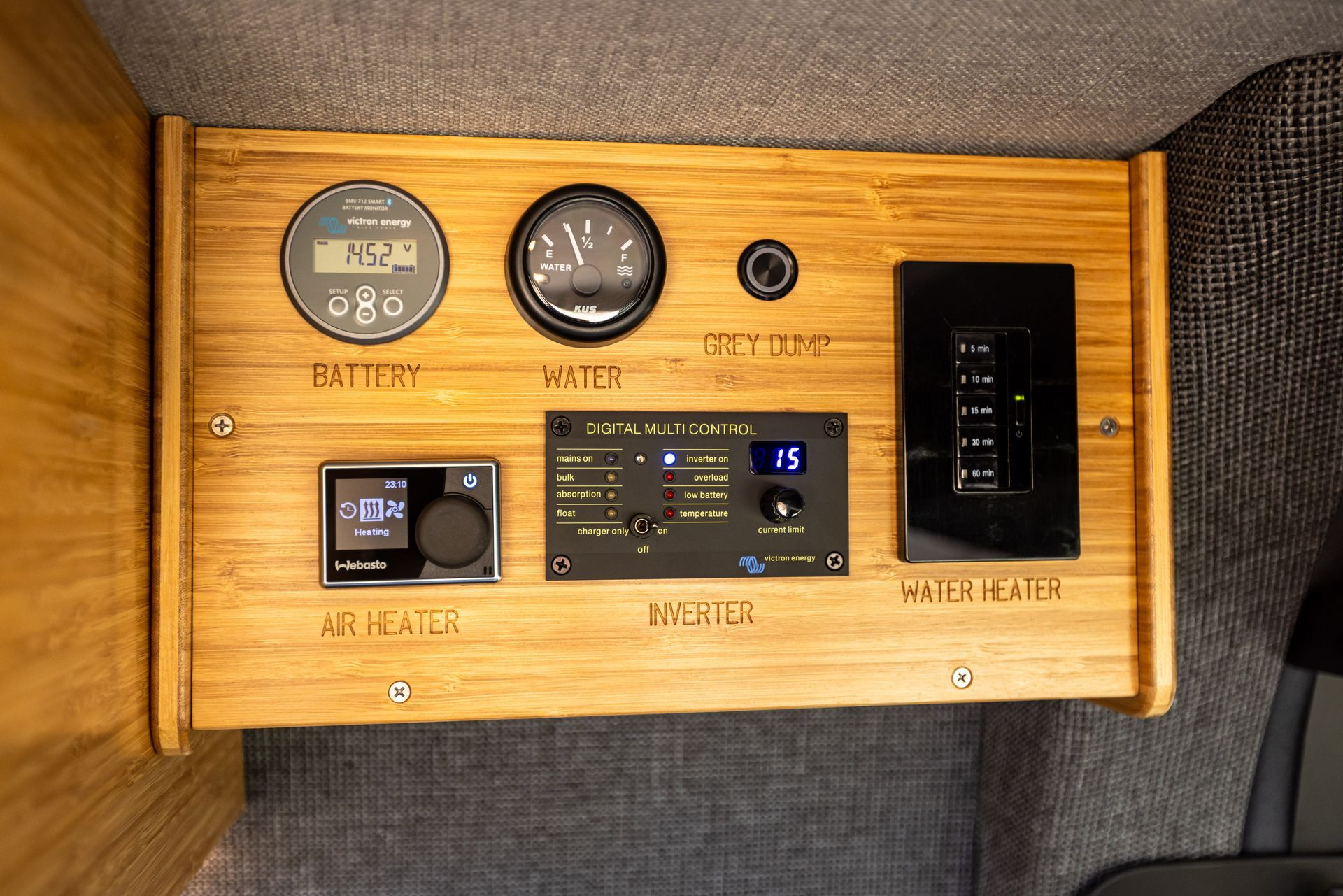 A wooden table with a bunch of electronics on it.