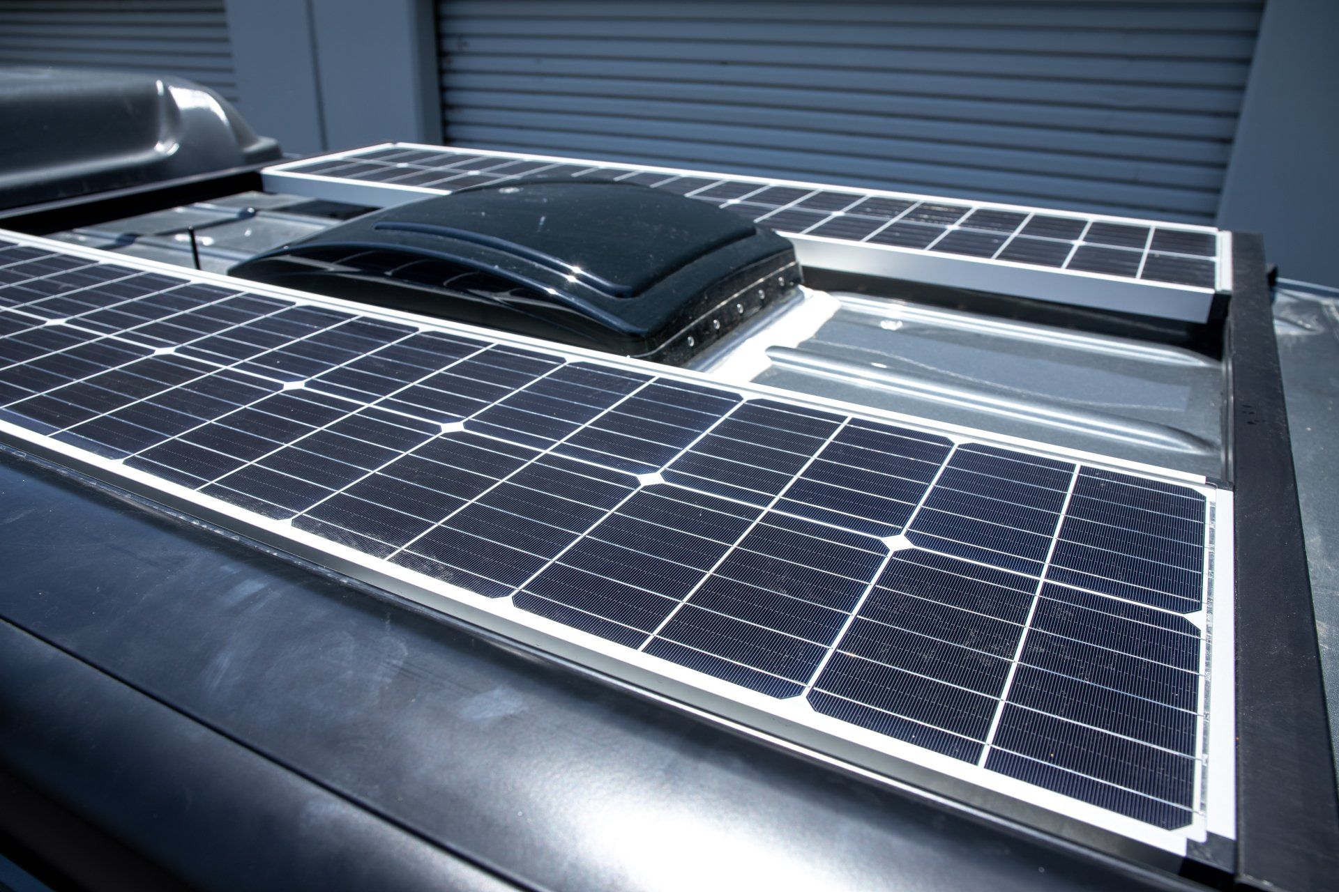 a car with solar panels on top of it