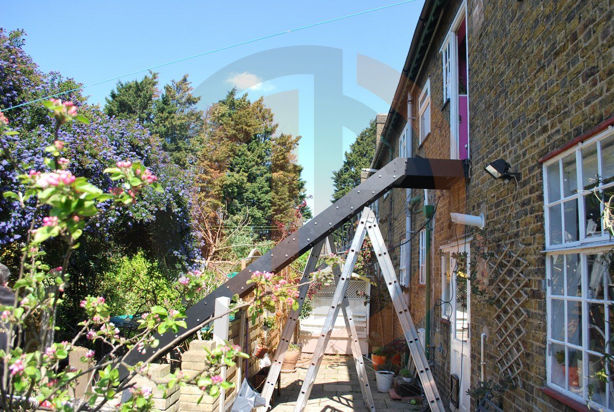 Fire Escape stairs painted finish Walthamstow