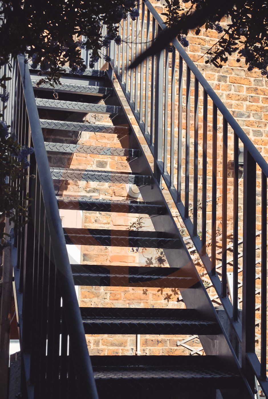 Fire Escape stairs painted finish Walthamstow